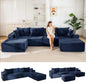 MAXYOYO 132" Giant U-Shaped Modular Sectional Couch, Modern Boneless Couch by MAXYOYO