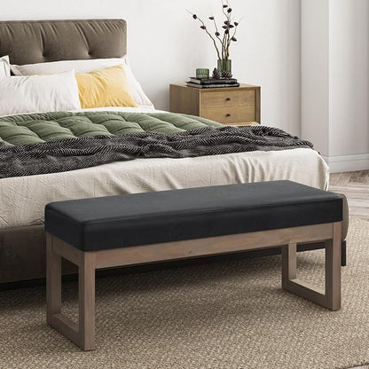 SIMPLIHOME Milltown Large Ottoman Bench - Image 2