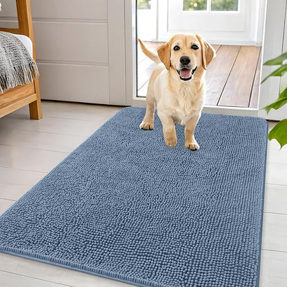 OLANLY Dog Door Mat for Muddy Paws 44x32, Super Absorbent Chenille Mud Mat | by OLANLY