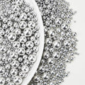 Silver Pearl Sugar Sprinkles for Cake Decorating, 150g/5.29oz Mix Size, Edible Candy Pearls, Cake Decorations, Cupcakes & Cake Toppers, Holiday, Wedding Party, Easter, Christmas Supplies