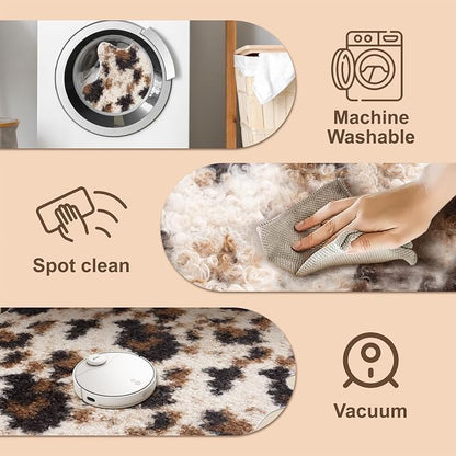 Faux Fur Cowhide Rug: Fluffy Cow Print 5.2x7 Feet Washable Cow Hide Rug - Image 4