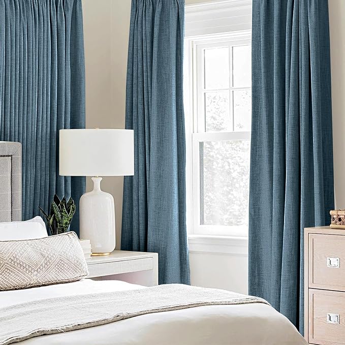 MIULEE 90 Inches Linen Texture Curtains - Image 2