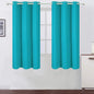 Teal Blackout Curtains 40 x 63 Inch Length/Set of 2 Curtain Panels/Thermal by Lemomo