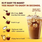 Joe'y Mushroom Coffee Alternative with Cacao and Dandelion Root, Chicory Coffee Substitute with Adaptogenic Superfoods, Vegan Gluten-Free Drink for Focus and Clean Energy without Jitters, 18 Servings