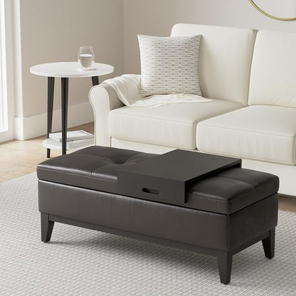 SIMPLIHOME Oregon Storage Ottoman Bench - Image 2