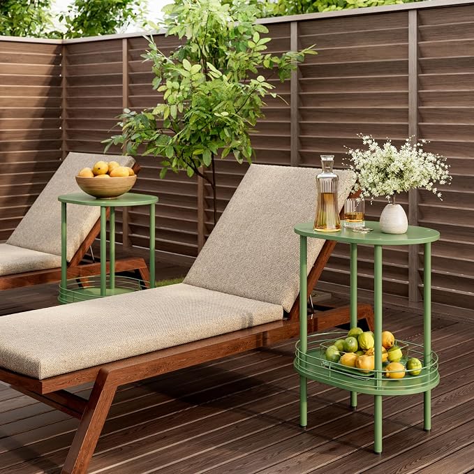 Small Modern Oval Side Table - Image 6