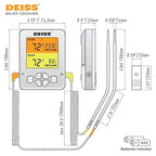 Deiss PRO Bluetooth Meat Thermometer Wireless – Digital Cooking Thermometer with 2 Probes, Oven Thermometer for Smoker Grill BBQ, Wireless Meat Thermometer for Grilling, Kitchen Food
