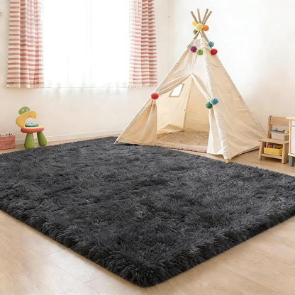 9x12 Area Rug Fluffy Shaggy Ultra Soft Faux Fur Non-Slip Machine Washable Carpet - Image 2