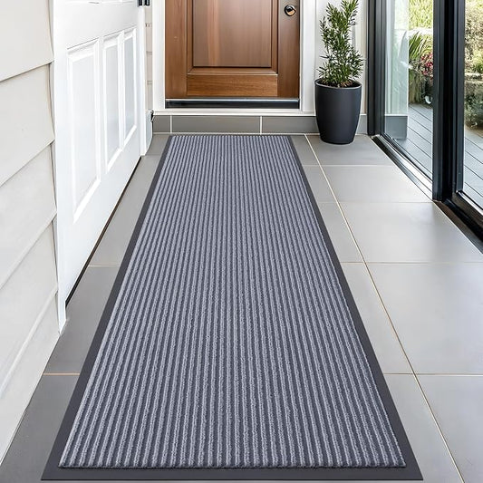 OLANLY Front Door Mat 59x20, Waterproof Heavy-Duty Indoor Outdoor Doormat | Ash by OLANLY