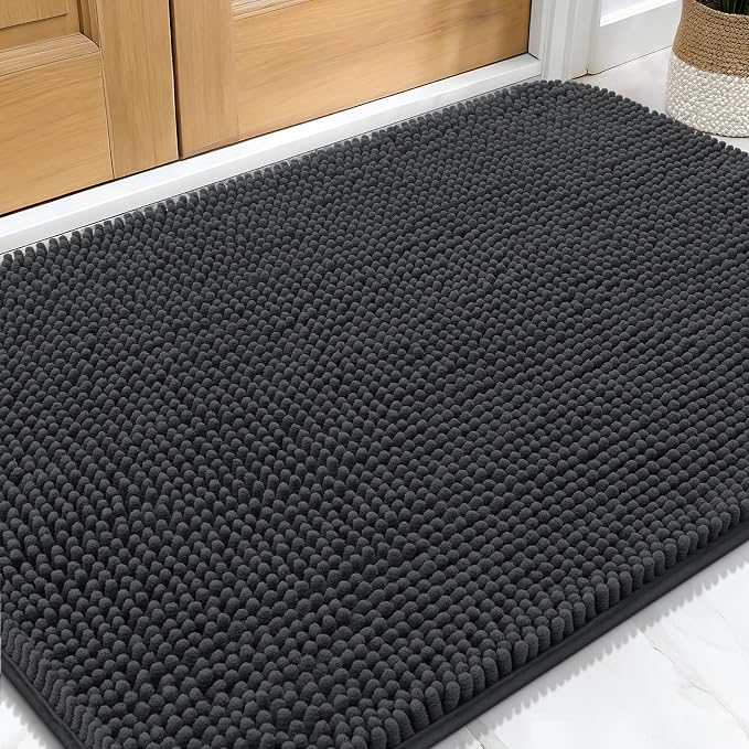 OLANLY Dog Door Mat for Muddy Paws 30x20, Super Absorbent Chenille Mud Mat | by OLANLY