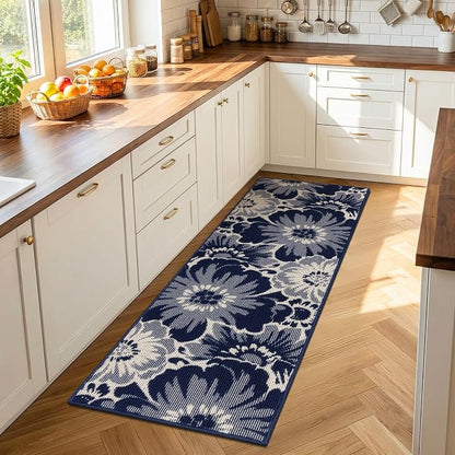 Findosom Hallway Runner Rug 2x6, Non Slip High-Low Textured Floral Washable - Image 6