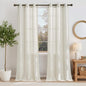 NICETOWN Linen Blend Living Room Curtains 84 inches Long, Grommet Flax Linen by NICETOWN