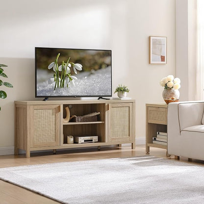 SICOTAS Rattan TV Stand for Living Room - Image 6
