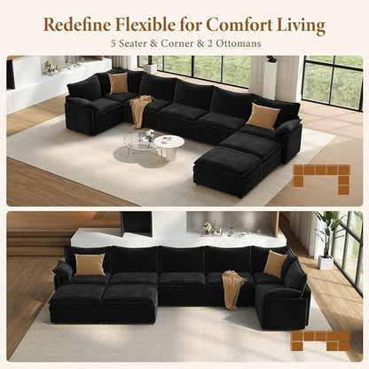 Vesgantti Large Modular Sectional Sofa, Big Comfy Cloud Couch - Image 7