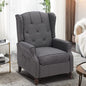 Wingback Recliner Chair with Massage and Heat, Wingback Recliner Tufted Fabric by Consofa