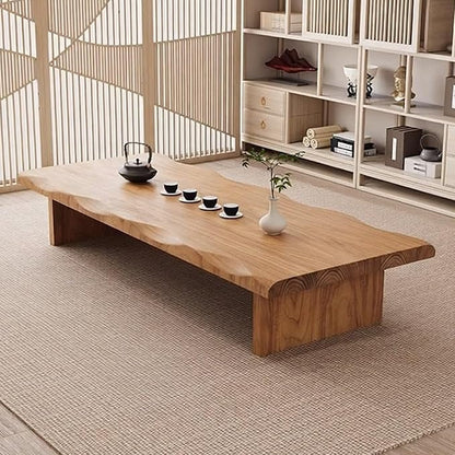 Japanese Tatami Wooden Coffee Table Palace Style Small Wooden Tables by Hltdzer
