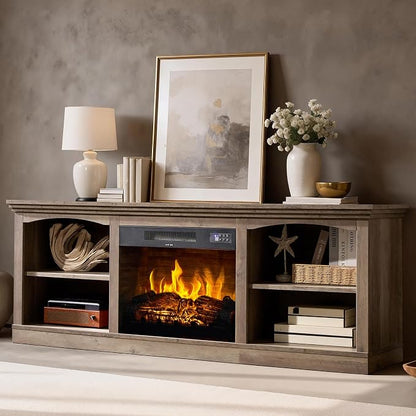 AMERLIFE 70 Inch Fireplace TV Stand by AMERLIFE