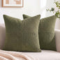 Fancy Homi 2 Packs Olive Green Samll Decorative Throw Pillow Covers 14x14 Inch by Fancy+Homi