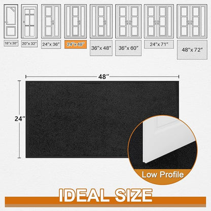 Super Absorbent Front Door Mat, Non-Slip Washable Indoor Doormats, Low Profile - Image 3
