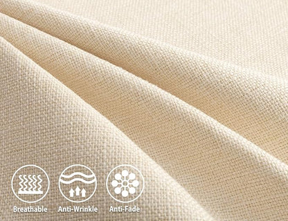 Stellhome Burlap Throw Pillow Covers Solid Farmhouse Linen Pillowcase - Image 2