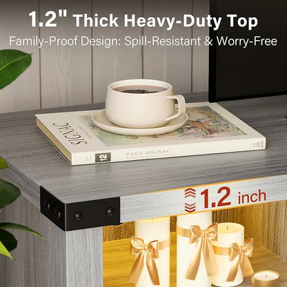YESHOMY LED Fireplace TV Stand - Image 9