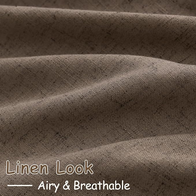 Extra Long Light Brown Curtains 2 Panels 102 Inches Long - Image 5