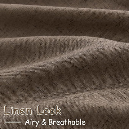 Light Brown Linen Curtains 120 Inch Extra Long - Image 5
