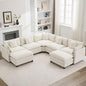 113'' V Shaped Cloud Sectional Sofa, Oversized Deep Seat Couches by WUTUTUEE
