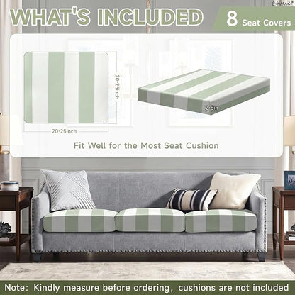 CALBODE 8 Pcs Outdoor Seat Cushion Covers - Image 2