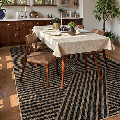 Lahome Modern Geometric Easy Jute Carpet, 6x9 Area Rugs - Image 6