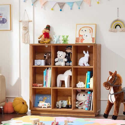 Joaxswe 9 Cube Storage Book Shelf, 40.5" Wide Organizer Bookshelf - Image 8