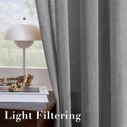 H.VERSAILTEX Linen Curtains Flax Linen Blended Curtain Panels - Image 5
