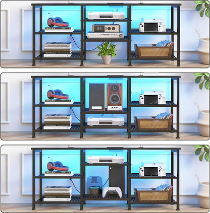 YGEOMER Entertainment Center for TVs Up to 55 Inch, Entertainment Stand - Image 3