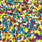 Manvscakes Sprinkles- Edible Cake and Cupcake Sprinkles with Assorted Shapes and Sizes for Parties, Metallic Sprinkle Mix for Cookies, Ice Cream, Cake and Cupcake Decorating, 4 oz (Primary)