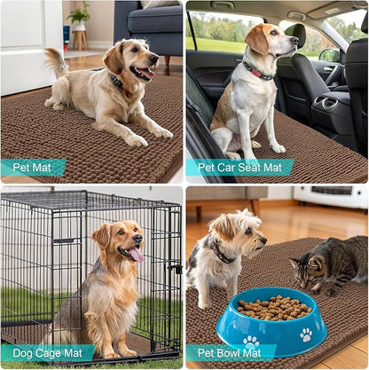 OLANLY Dog Door Mat for Muddy Paws 54x24, Super Absorbent Chenille Mud Mat | - Image 7