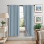 Light Blue Curtains for Bedroom 63 Inch Length 2 Panels Neutral Linen Textured by Pitalk