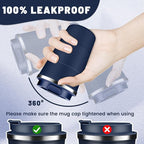 Insulated Coffee Tumblers with Flip Lid 12oz / 17oz, Stainless Steel Travel Coffee Mug Leak Proof, Vacuum Insulated Coffee Mug Reusable Cup, Keeps Cold and Hot for Coffee Tea