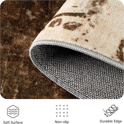 6x9 Area Rugs - Modern Abstract Washable Rug, Ultra Soft Non Slip Low Pile - Image 5