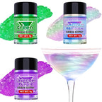 Edible Glitter - 3 Colors Luster Dust Edible, Food Grade Iridescent Glitter for Drinks, Christmas Shimmering Glitter for Cake Decorations, Cocktails, Fondant, Party, Jello - 5g