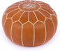 Marrakesh Gallery Genuine Leather Round Pouf Unstuffed by MarrakeshGallery