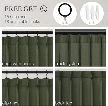 Topfinel 54 Inches Long Linen Curtains - Image 2