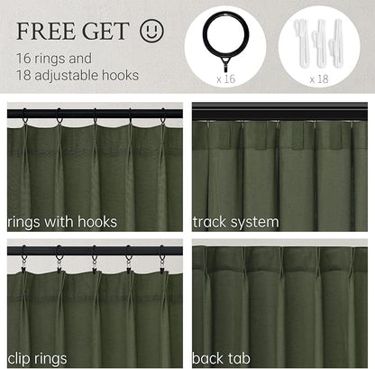 Pinch Pleated 63 Inch Curtains 2 Panels - Image 4