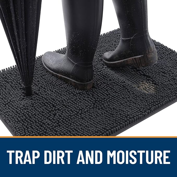 OLANLY Dog Door Mat for Muddy Paws 47x32, Super Absorbent Chenille Mud Mat | - Image 2