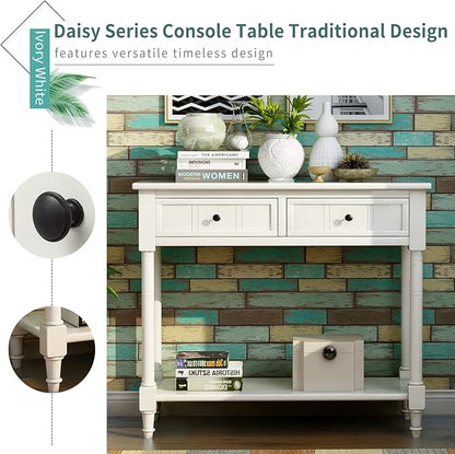 Merax Wood Sofa Table Console Table, Entryway Table Traditional Design - Image 6