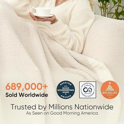 Snuggle Sac Buttery Ivory Throw Blanket - Image 3