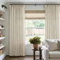 60 Inch Width 84 Inches Long Linen Pinch Pleated Curtains 1 Panel | Light by Twodrapes
