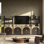 BELLEZE 3-Piece Arched TV Stand Entertainment Center by BELLEZE