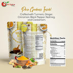 NY SPICE SHOP Golden Milk Superfood Powder – 4 Oz (Ounce) Instant Latte Mix Superfood with Turmeric - Superfood Blend of Turmeric, Cinnamon, Ginger, Black Pepper, Nutmeg, Green Cardamom
