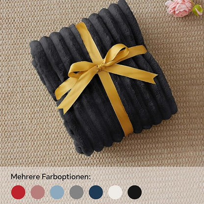 BEDELITE Ribbed Fleece Throw Blanket - Image 5