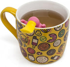 Platypus Tea Infuser Gift Set for Loose Leaf Tea, Cute Tea Steeper Pair in Lovely Gift Box, Ideal Couples Gift, Set of 2, Grey and Pink